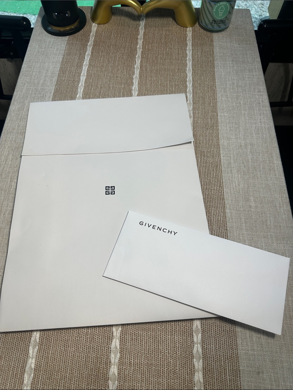 Givenchy White Logo Envelope and Card Set